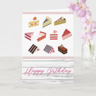 Cartão de Aniversário para o Dessert Cakes