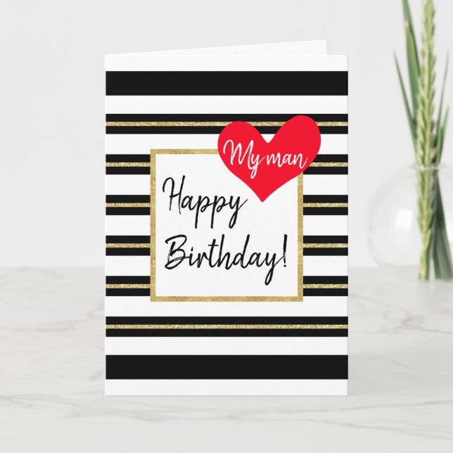 Cartão de aniversário para o meu homem (Frente)