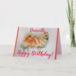 Cartão de Aniversário para o Porte de Aquarela do