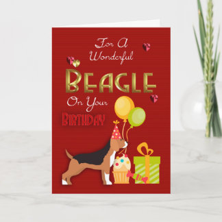 Cartão De Aniversário Para O Seu Cachorro, Beagles