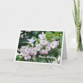 Cartão de Aniversário para Orquídeas