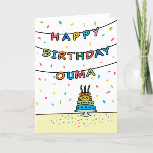 Cartão de aniversário para Ouma