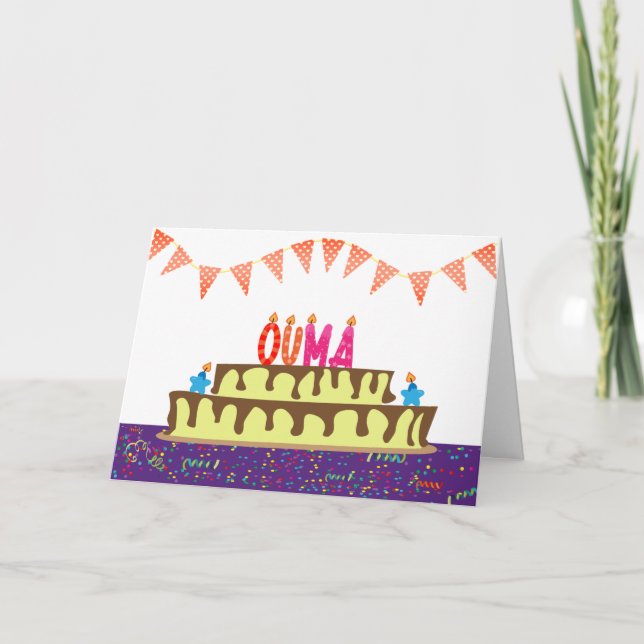 Cartão de aniversário para Ouma (Frente)
