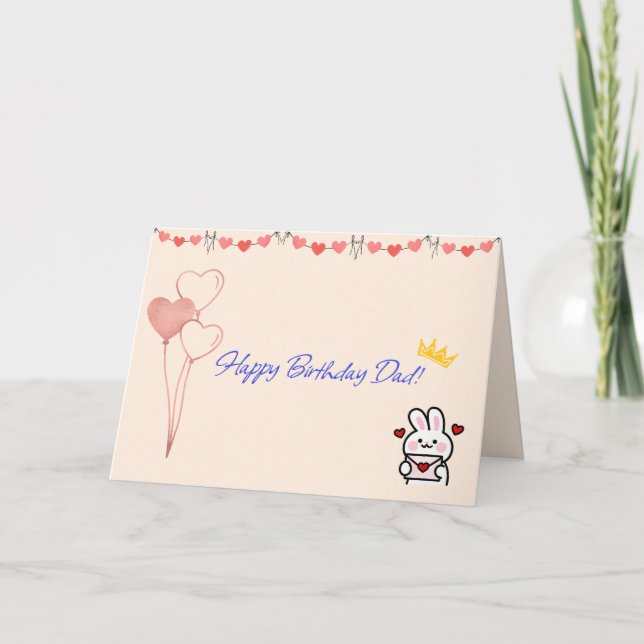 Cartão de Aniversário para Papai (Frente)