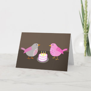 Cartão de Aniversário para Pássaros