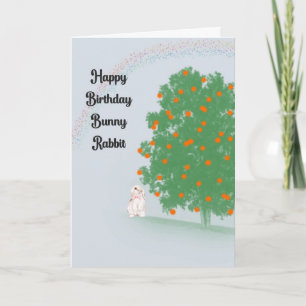 Cartão de aniversário para Pet Bunny
