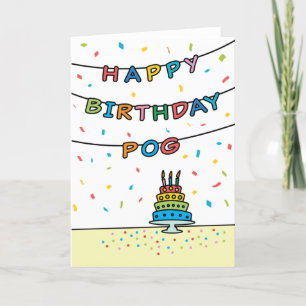 Cartão de aniversário para porco