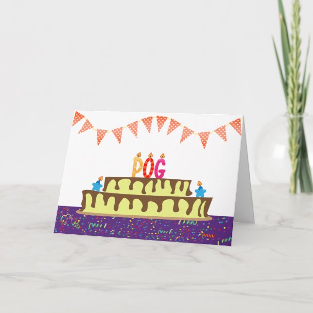 Cartão de aniversário para porco (Frente)