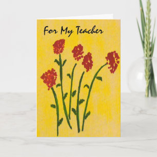 Cartão De Aniversário Para Professora