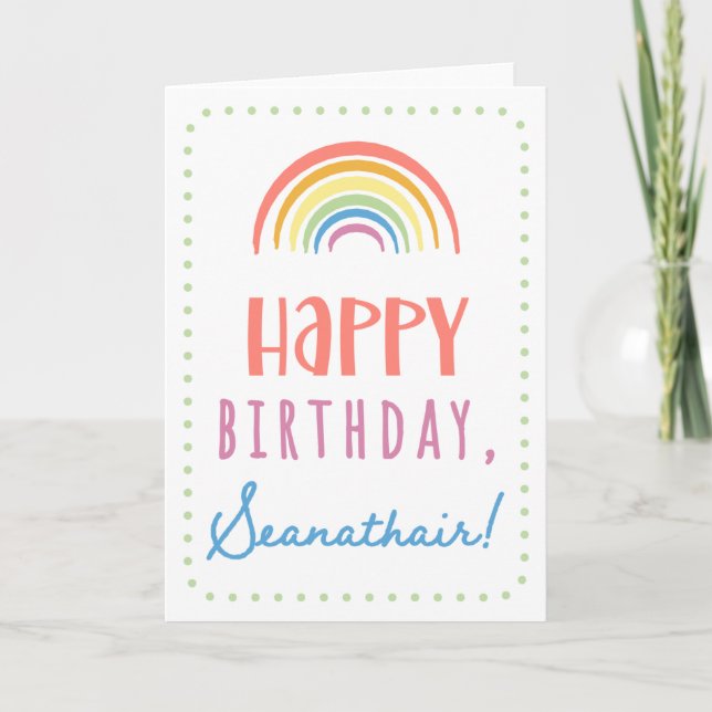Cartão de aniversário para Seanathair (Frente)
