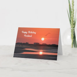 Cartão de aniversário para seu marido Sunset
