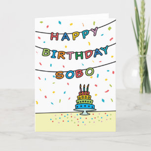 Cartão de aniversário para Sobo