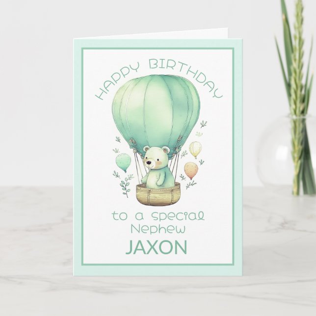 Cartão de aniversário para sobrinho (Frente)