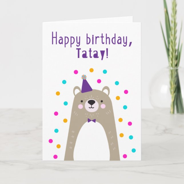 Cartão de Aniversário para Tatay (Frente)