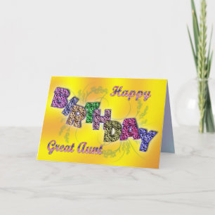 Cartão de aniversário para tia excelente com tex
