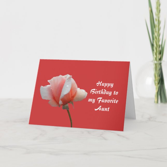 Cartão de aniversário para tia favorita (Frente)