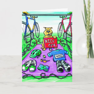 Cartão de aniversário para Triatleta - Fique desli