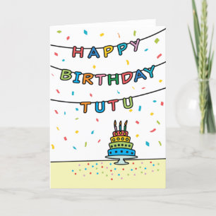 Cartão de aniversário para Tutu
