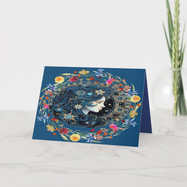 Cartão de aniversário para um Aquário 1/20 a 2/18 (Frente)