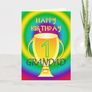 Cartão de aniversário para um grandad do número