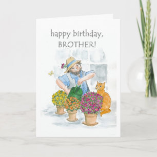 Cartão de aniversário para um Irmão - Jardinage