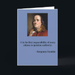 Cartão de aniversário para um rebelde!<br><div class="desc">Você tem um amigo ou um parente que amem testar as regras? Este cartão que caracteriza um dos fundadores de América é perfeito para eles!</div>