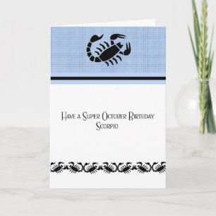 Cartão de aniversário para um Scorpio 23-nov-21 de