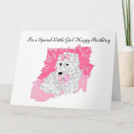 Cartão de aniversário para uma garotinha