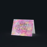 Cartão de aniversário Pastel bonito da aguarela<br><div class="desc">Um cartão muito especial para um amigo especial.  Aguarela pastel bonita com caligrafia extravagante.  Arte em um cartão!</div>