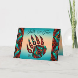 Cartão de Aniversário Pata de Urso Tribal