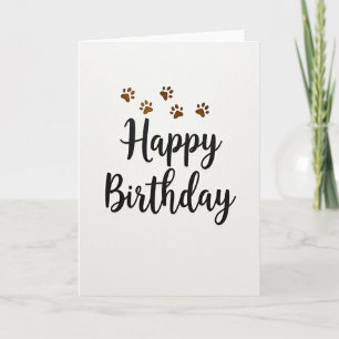 Cartão de Aniversário Pata Dourada