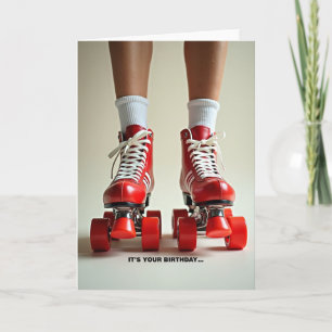 Cartão de Aniversário Patins Alegres