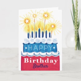 Cartão de Aniversário Patriótico Irmão