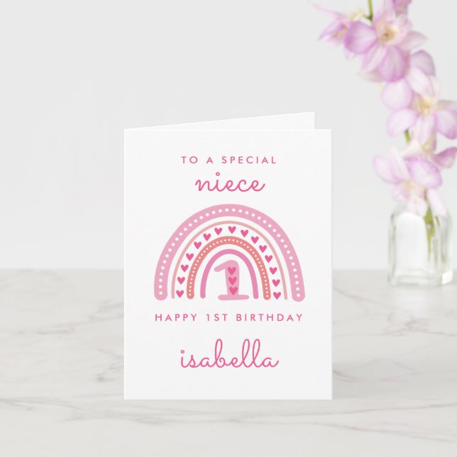 Cartão de Aniversário Personalizado Arco-íris para (Orquídea)