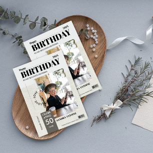 Cartão de aniversário personalizado com capa de re