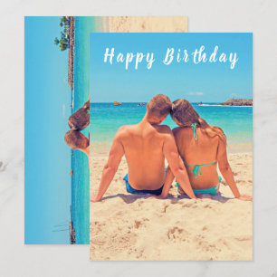 Cartão de Aniversário Personalizado com Foto