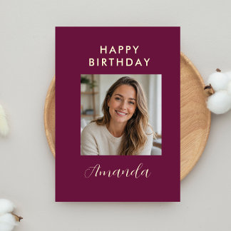 Cartão de Aniversário Personalizado Com Foto