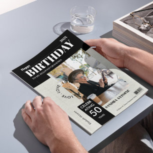 Cartão de aniversário personalizado com foto na ca