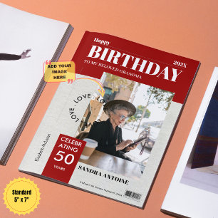 Cartão de Aniversário Personalizado com Foto na Ca