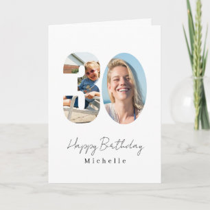 Cartão de aniversário personalizado com foto para