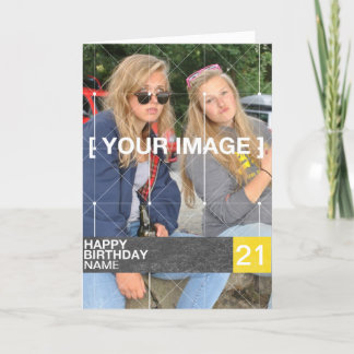 Cartão de aniversário personalizado da foto