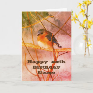 Cartão de Aniversário Personalizado de Arte Bluebi