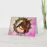 Cartão de Aniversário Personalizado de Arte Canina