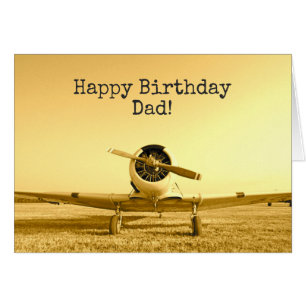 Cartão de Aniversário PERSONALIZADO de Avião de Co