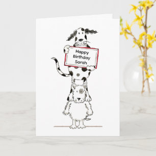 Cartão de Aniversário Personalizado de Cachorro Fo