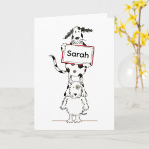 Cartão de Aniversário Personalizado de Cachorro Fo