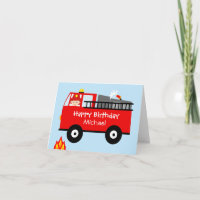 Cartão de Aniversário Personalizado de Caminhão de