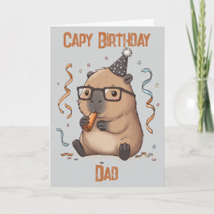 Cartão de Aniversário Personalizado de Capivara