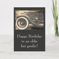 Cartão de Aniversário Personalizado de Carro Antiq