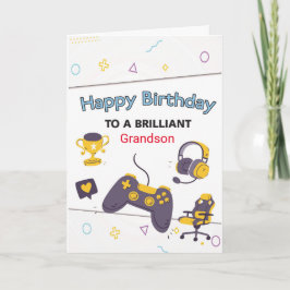 Cartão de Aniversário Personalizado de Jogos Para 